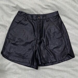 Free People Leather Shorts